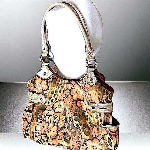 Sienna Ricchi l Double-Handle l Silky Animal Print l Leather l Purse, Satchel - Picture 2 of 15